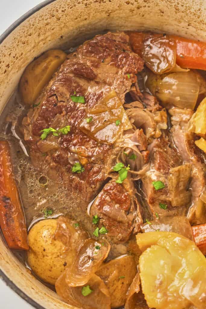 Close up showing the tender and shreddable beef