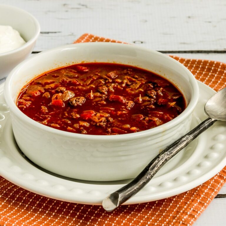 A bowl of goulash soup