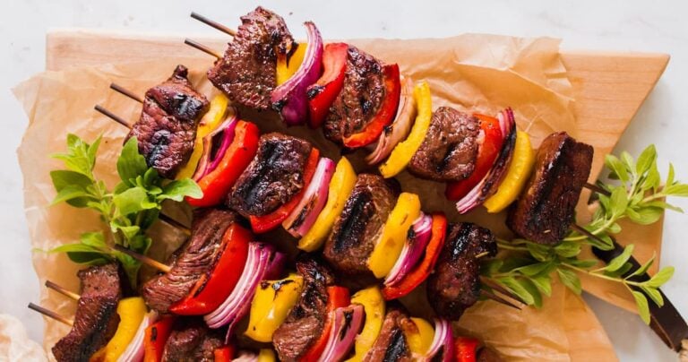 grilled steak kebabs