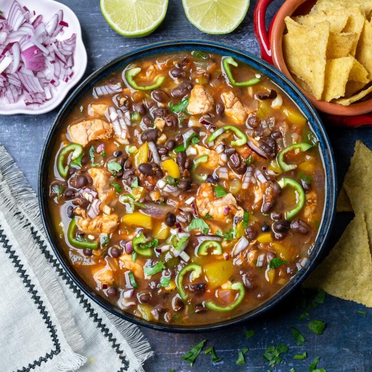 Black bean chicken soup