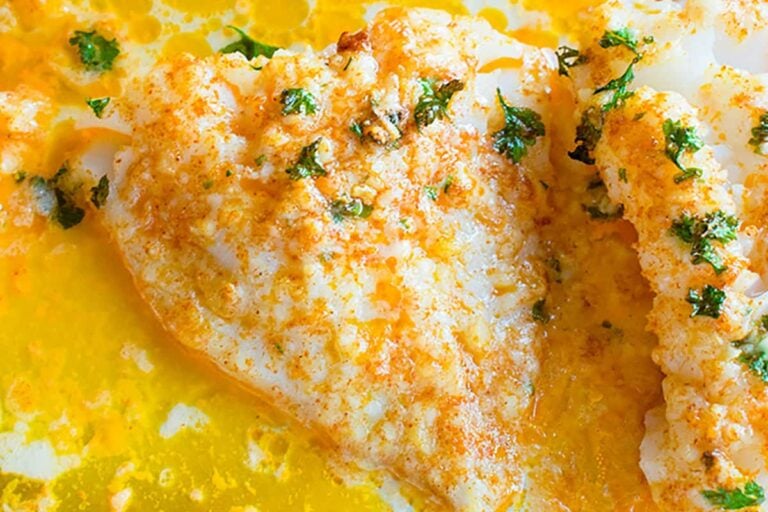 lemon parmesan cod with garlic butter