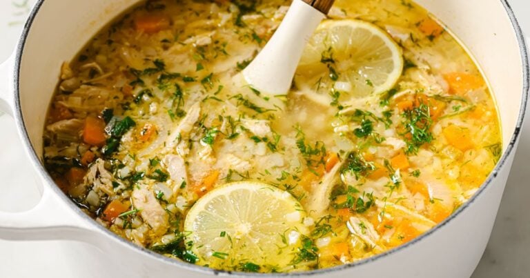 Greek lemon chicken soup