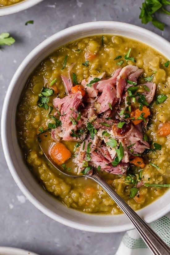 Split pea soup with ham hock