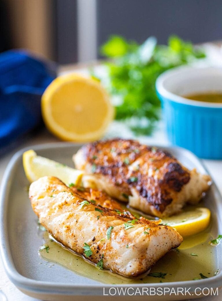 halibut with garlic butter