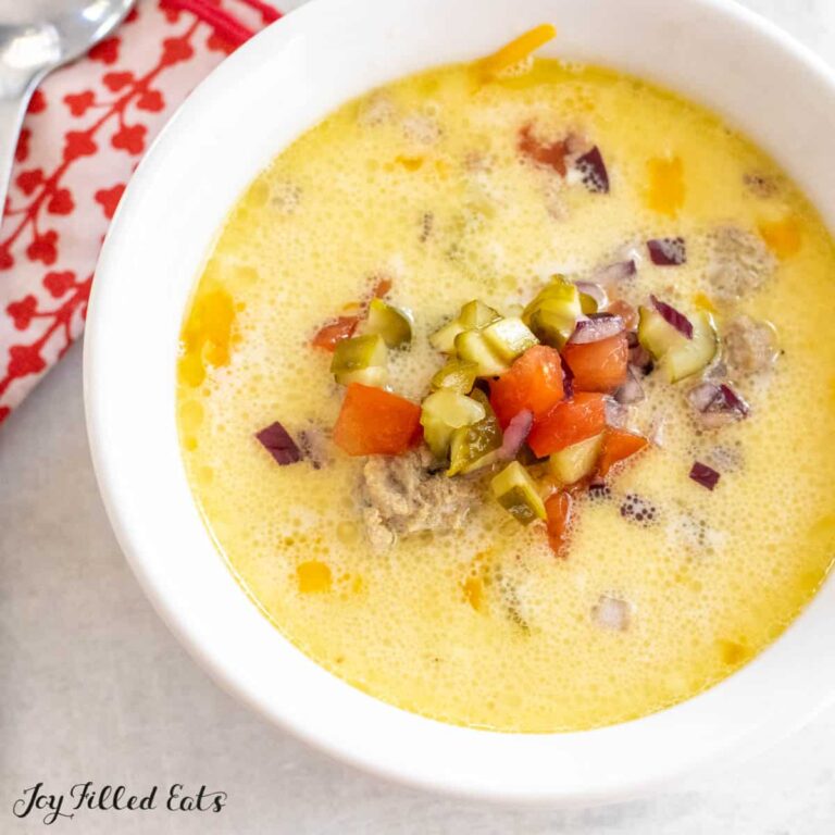 Keto cheeseburger soup