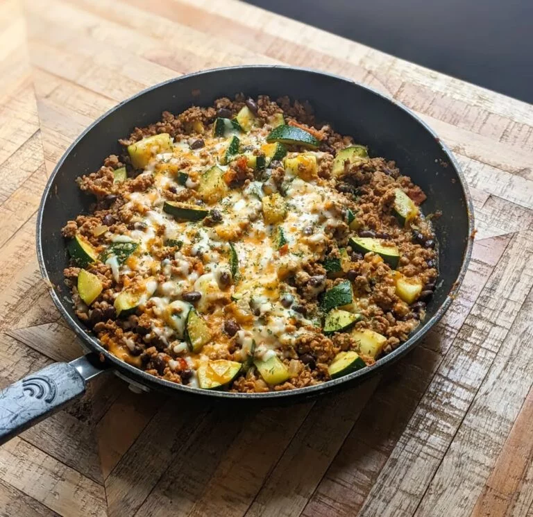 keto turkey zucchini skillet