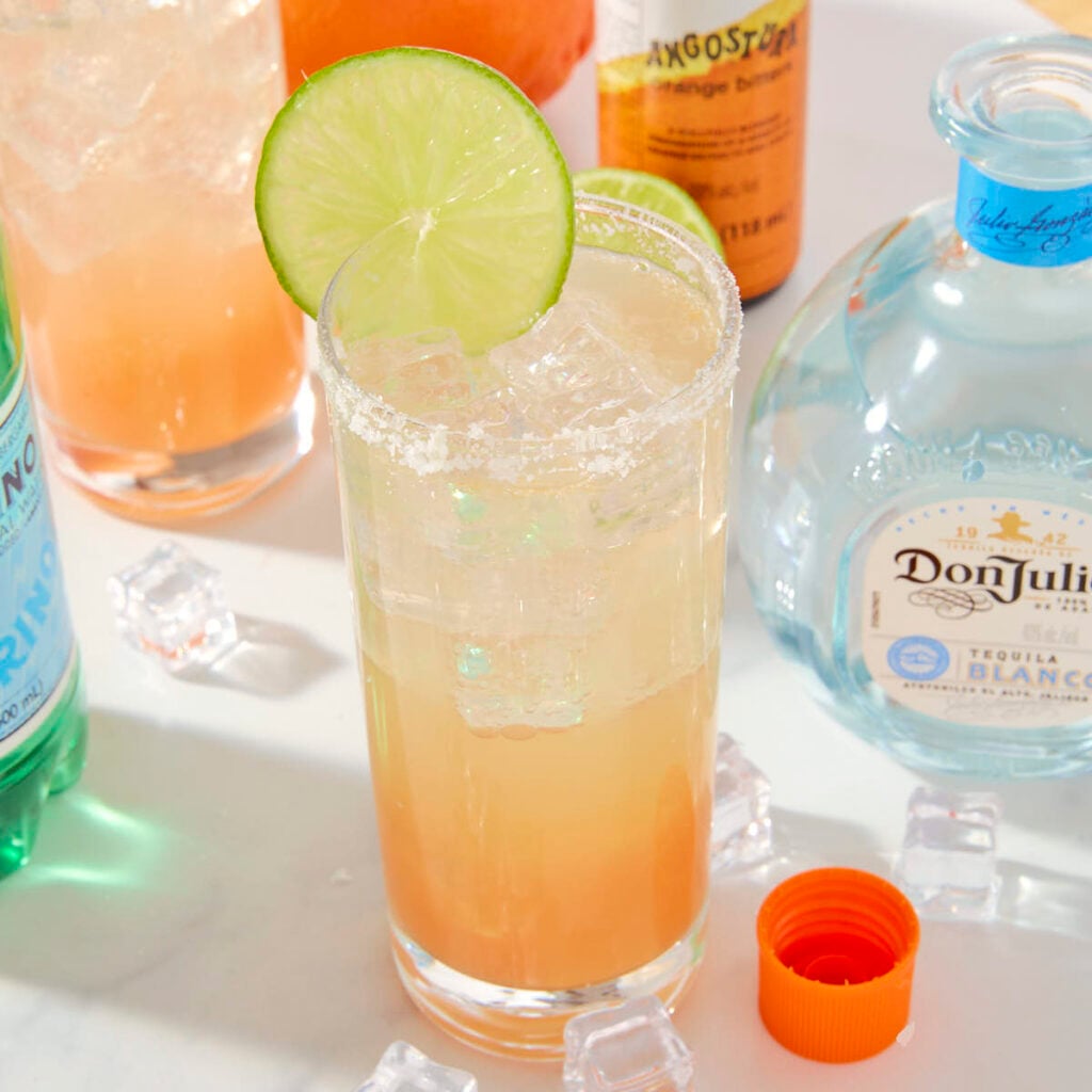 low-carb paloma made with real grapefruit juice and Don Julio